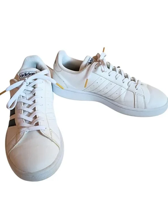 ADIDAS Men's Grand Court 2.0 Sneakers White Black / Black Size 9 - Picture 4 of 7